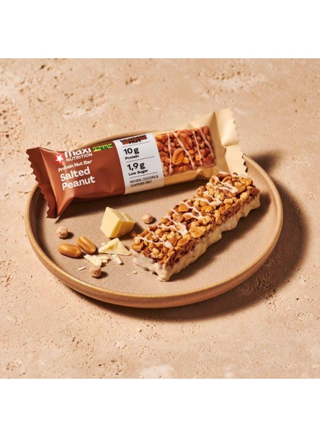 Maxi Nutrition Salted Peanut Protein Nut Bar | 10G Of Protein | With Veggies | Low Sugar | No Artificial Flavours And Colours | Box Of 12 Pcs | 46g - Image 2